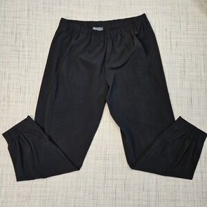 Vince Bergdorff Goodman Cropped Pants Elastic Waist Black Casual Trousers Size S